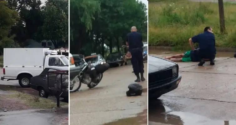 Choque entre una camioneta y una moto: un joven fue hospitalizado