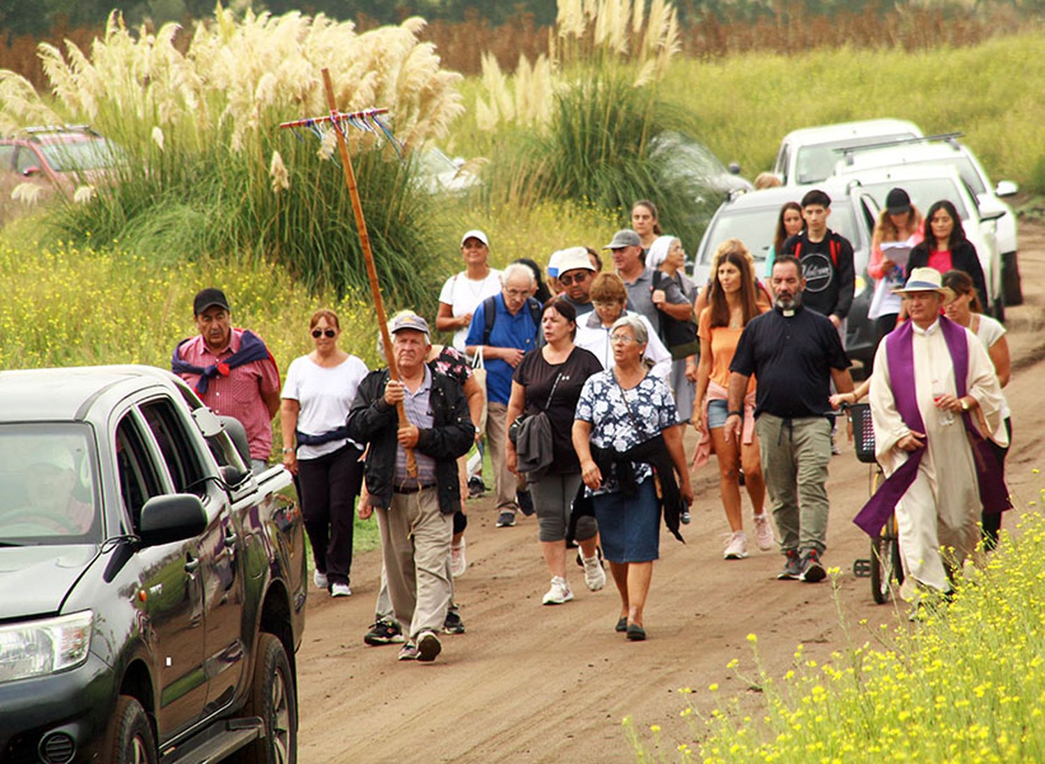 Vía crucis. Caminata hasta Las Cascadas