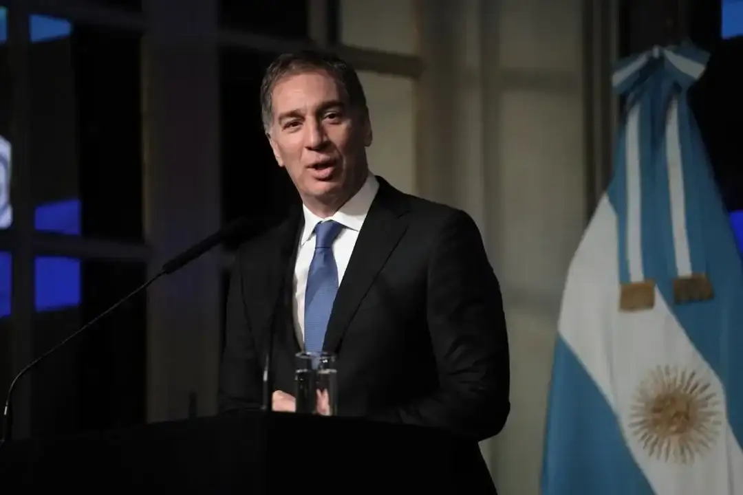 El jefe de Gabinete, Diego Santilli, esta mañana en el Council de las Amércias.