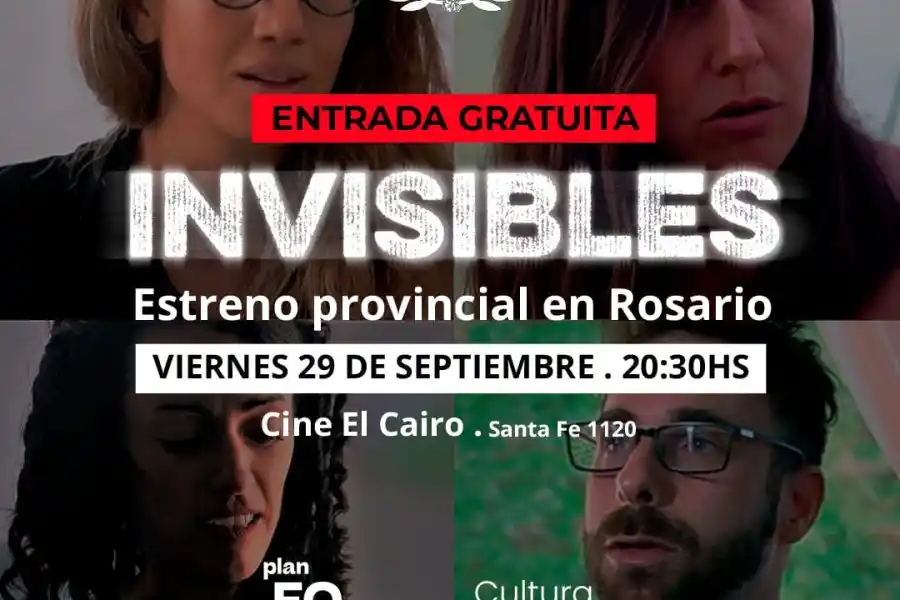 Invisibles, documental filmado en Santa Fe, llega al cine El Cairo con una función gratuita