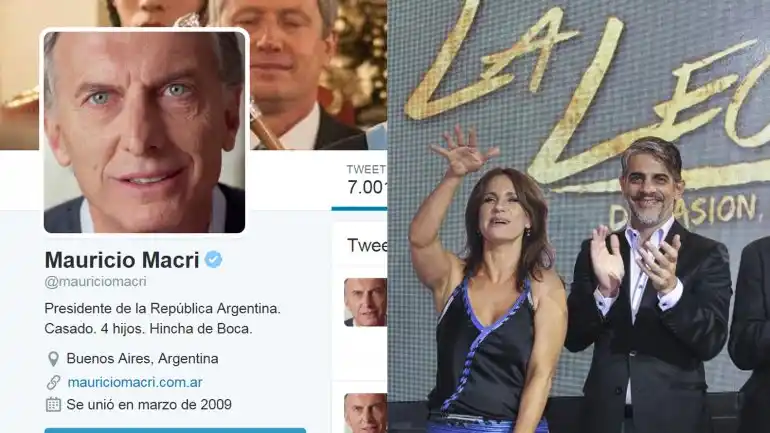 Mauricio Macri apoyó a Pablo Echarri y Nancy Dupláa en Twitter