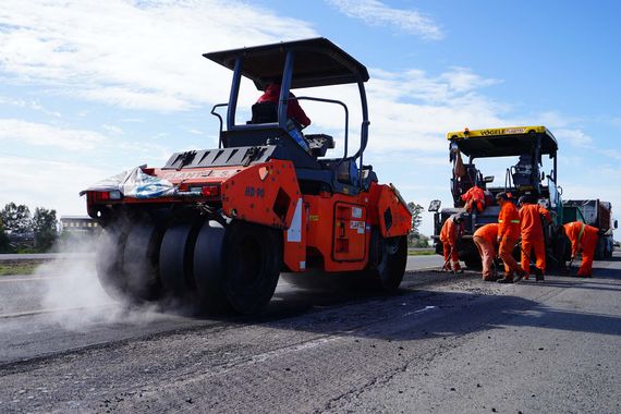Avanza en la repavimentación de la Ruta 2
