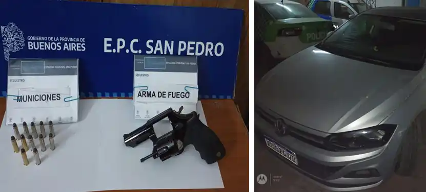 Conducía alcoholizado y apuntó con un arma a un transeúnte: lo detuvieron y le secuestraron un Magnum 357