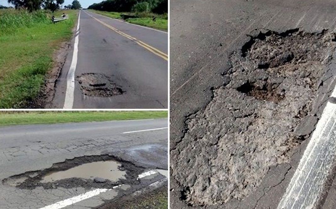 La ruta 178 se encuentra en pésimo estado.