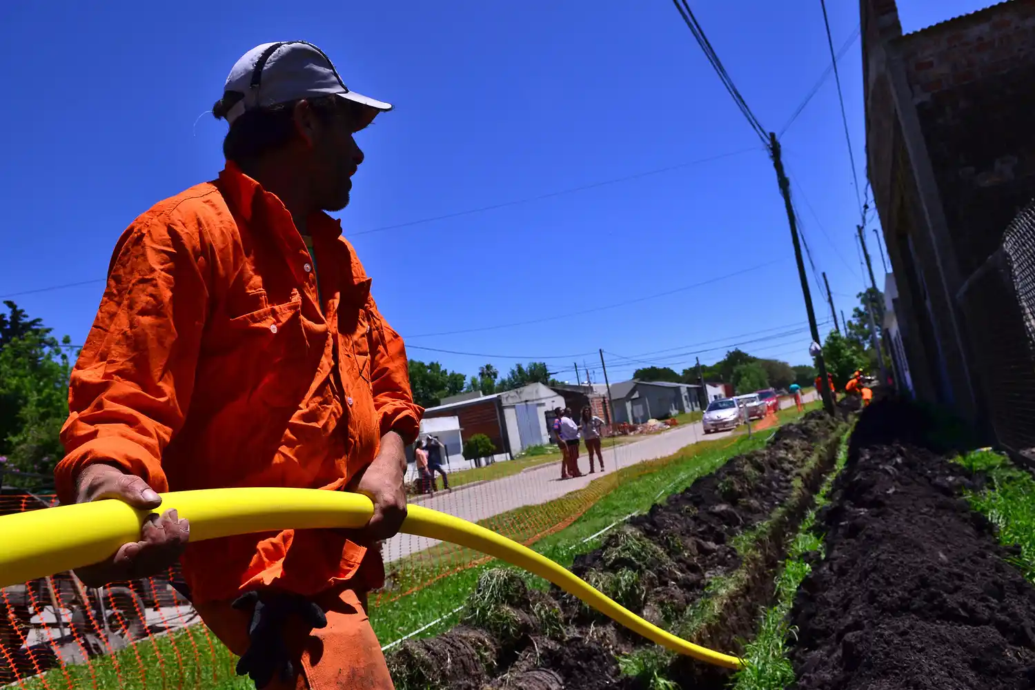 Avanzan las obras de ampliación de la red de gas natural en Pueblo Belgrano