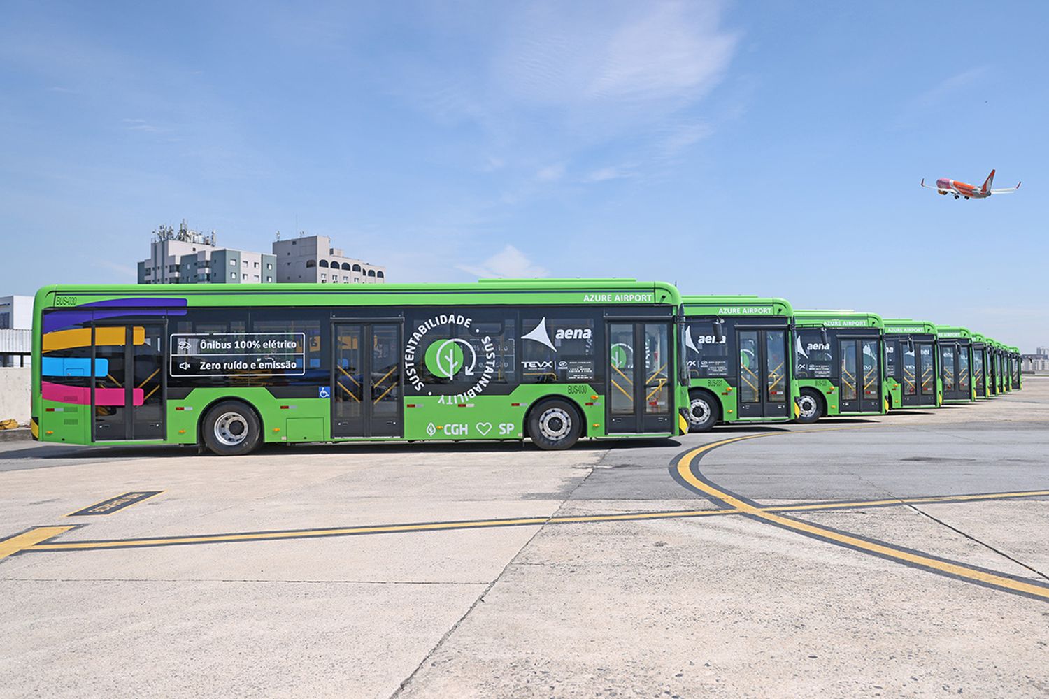 Aena Introduces Brazil’s First Electric Airport Bus Fleet at Congonhas Airport