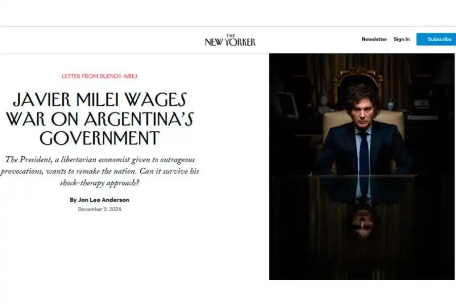 Duro perfil de Javier Milei en The New Yorker: lo tildaron de "errático"