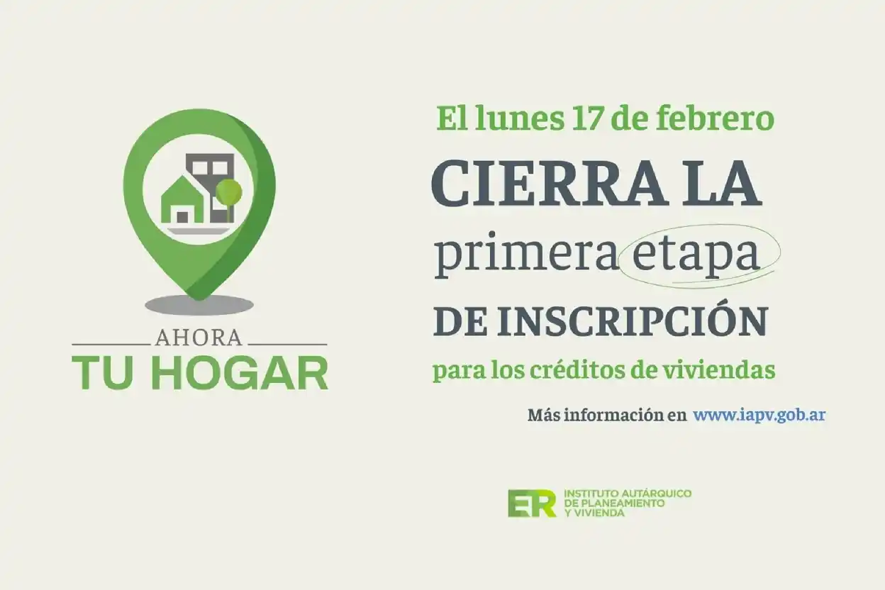 Ahora Tu Hogar: El lunes finaliza la primera etapa de inscripción para los créditos