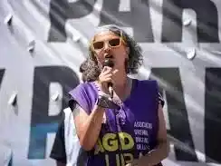 Laura Carboni, secretaria general de la Asociación Gremial Docente de la UBA.