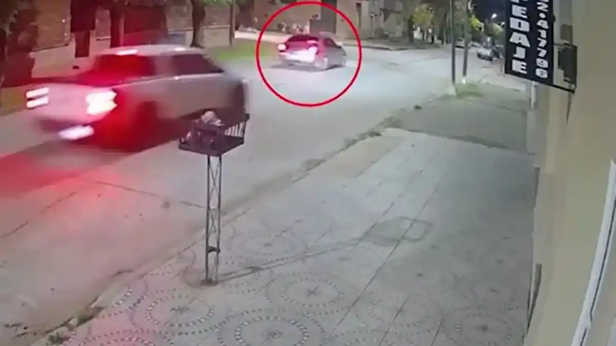 Captura del video del accidente fatal en el que murió Lucia Ermiaga.
