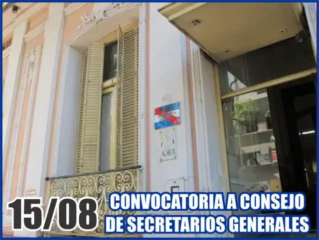 El 15 de agosto se reunirá el Consejo de Secretarios Generales de Agmer 