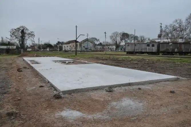 Avanza la obra del Playón Urbano en la Vieja Estación
