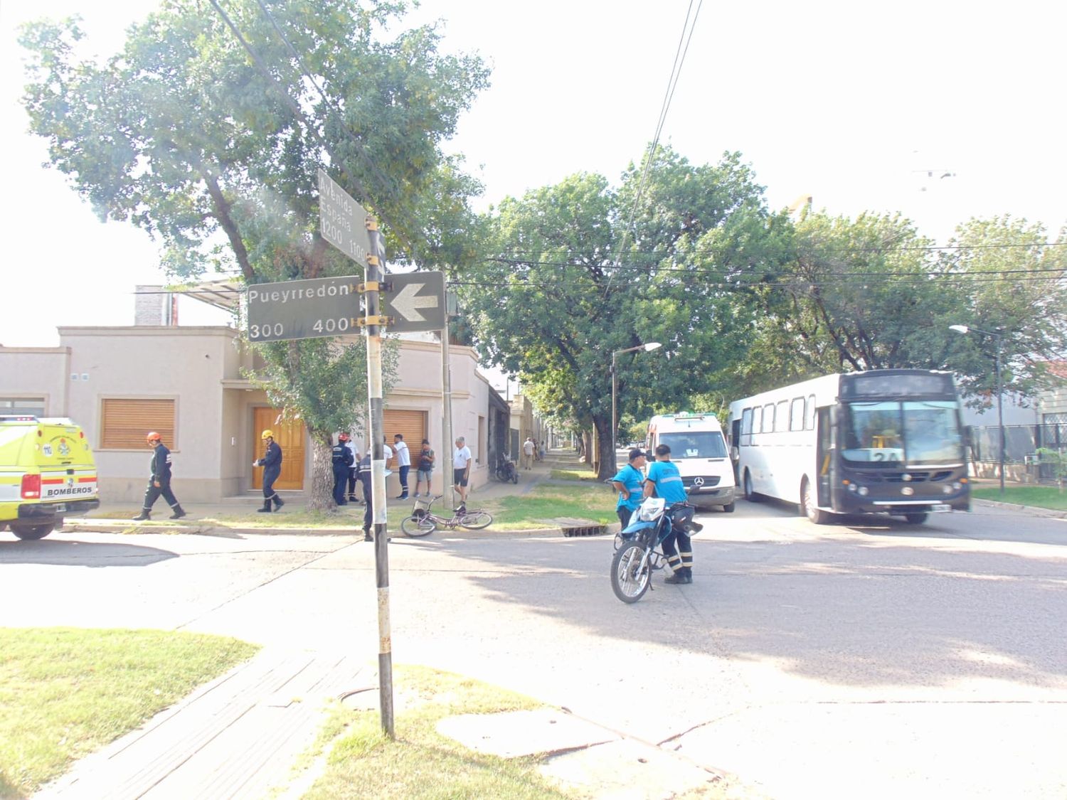 Bomberos Voluntarios, SIES 107 y Guardia Urbana trabajaron en el lugar.