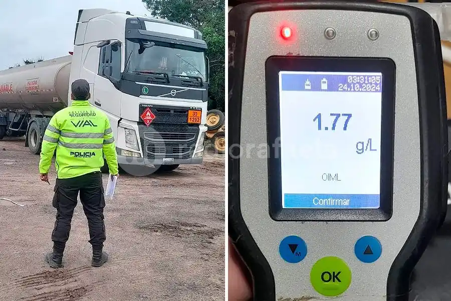 Irresponsabilidad total: detuvieron en la RN34 a un camionero con 1,77 g/L de alcohol en sangre
