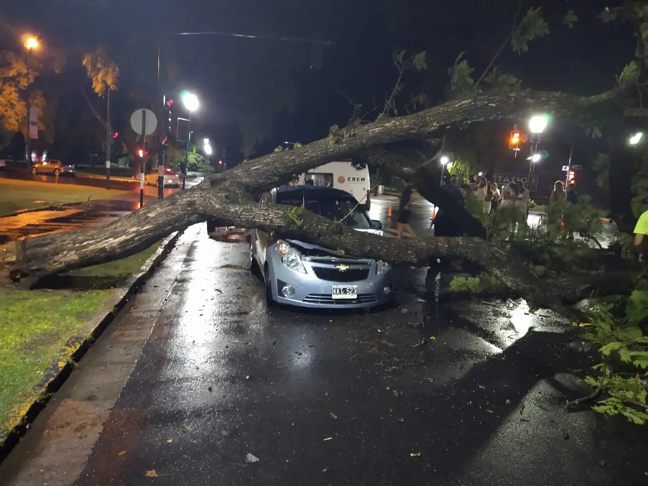 En Rosario el viento superó los 100 kilómetros por hora y provocó destrozos