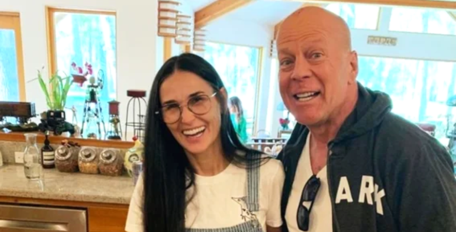 Demi Moore se mudó con su ex esposo Bruce Willis tras su diagnóstico de demencia