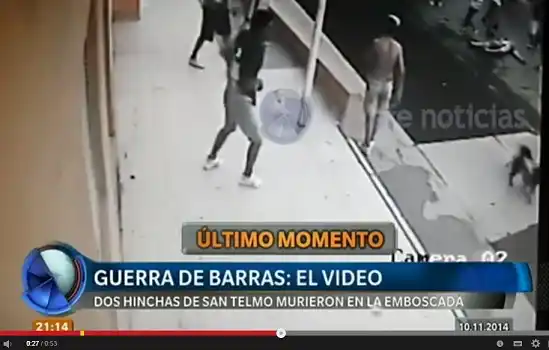 Se conoció un vídeo en el que se ve cómo matan al hincha de San Telmo