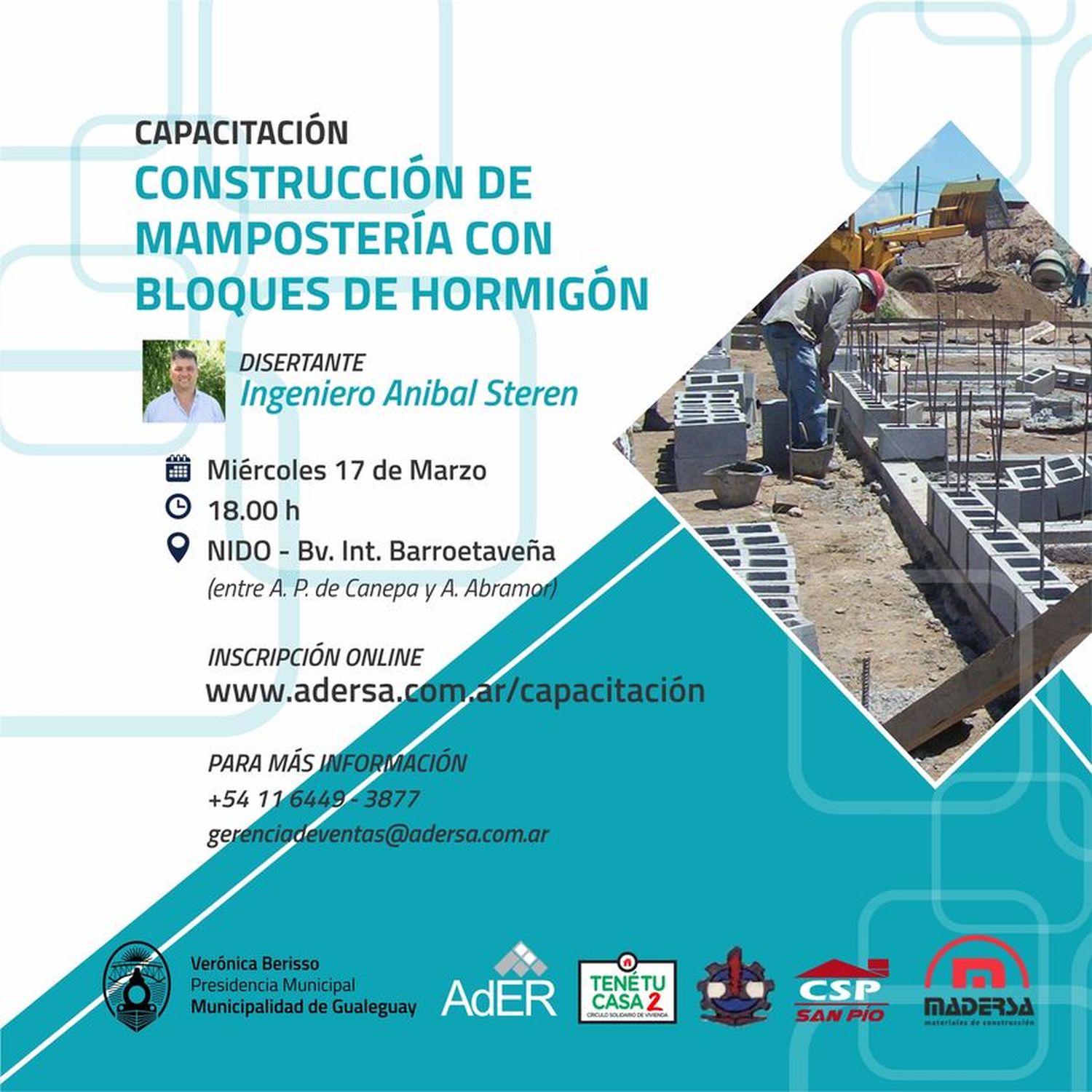 El Municipio brinda una capacitación de construcción