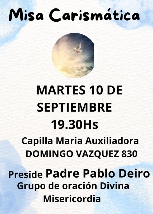 Este martes se realiza una misa carismática