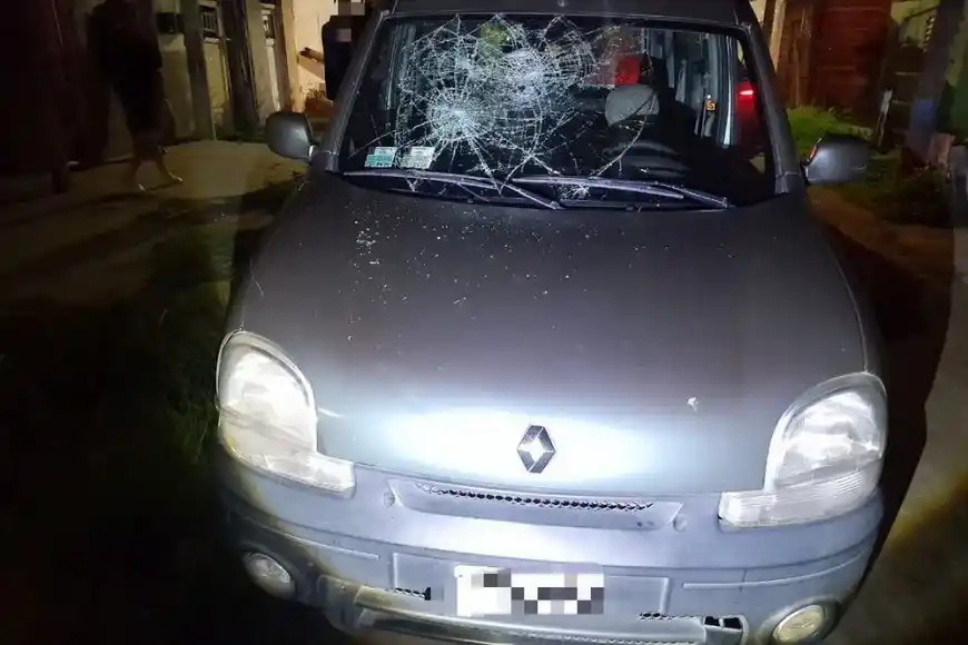 Los daños en el vehículo atacado