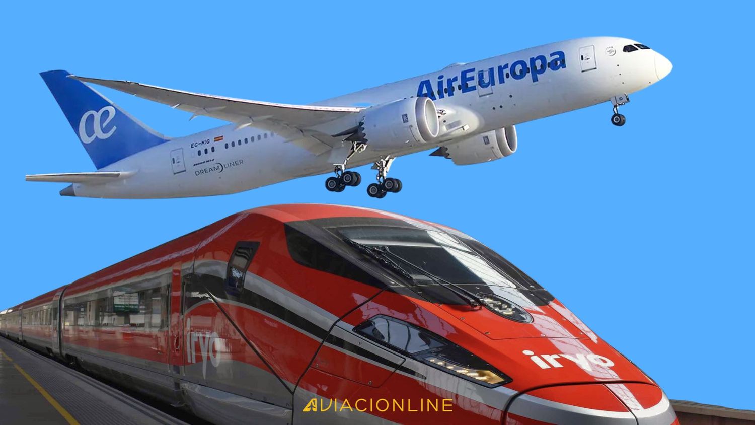 Conectividad sostenible: Air Europa e Iryo forman alianza avión-tren