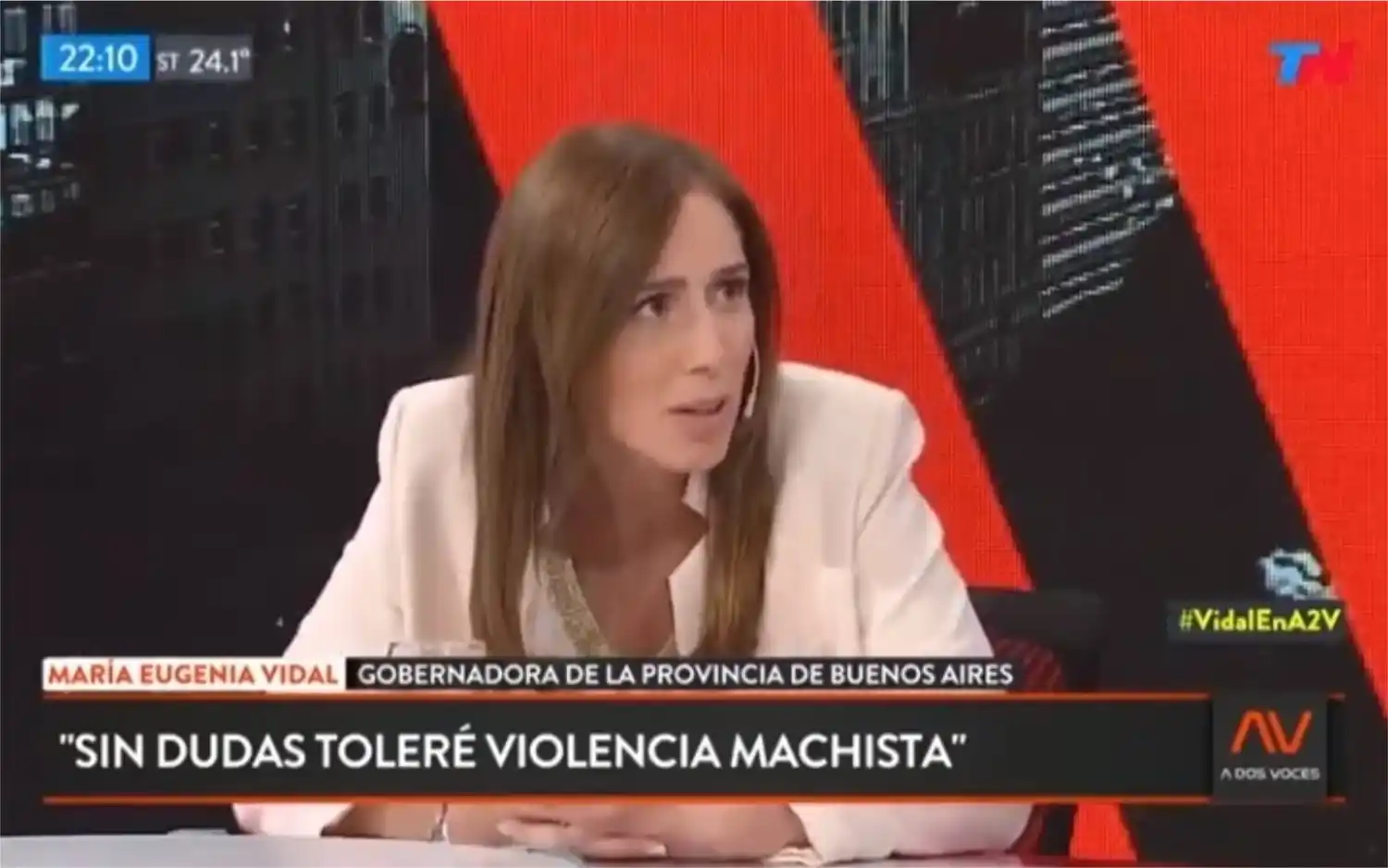 Vidal reconoció que sufrió "violencia machista" y lanzó un sorpresivo elogio a Cristina