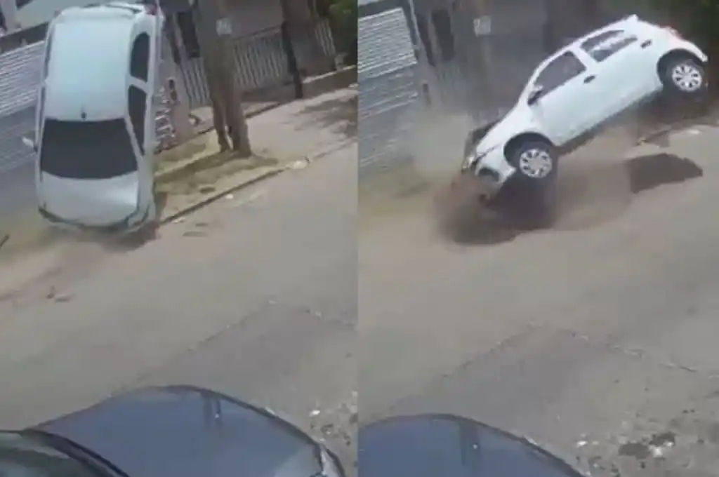 Persecución, vuelco y tiroteo en Merlo