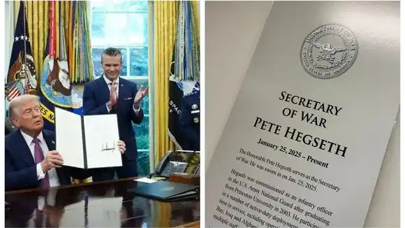 Trump cambia de nombre al Departamento de Defensa: ahora es el Departamento de Guerra