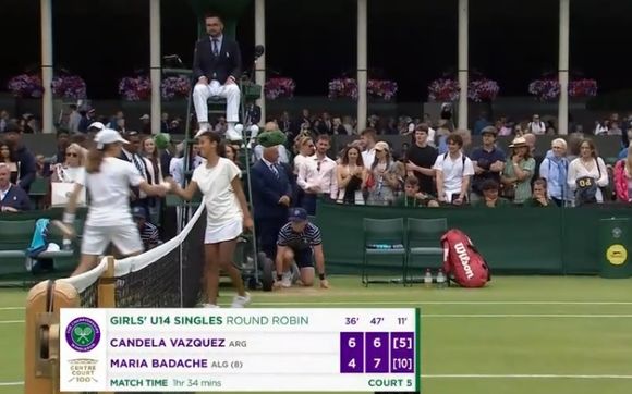 Tenis: el debut de Candela Vázquez en Wimbledon