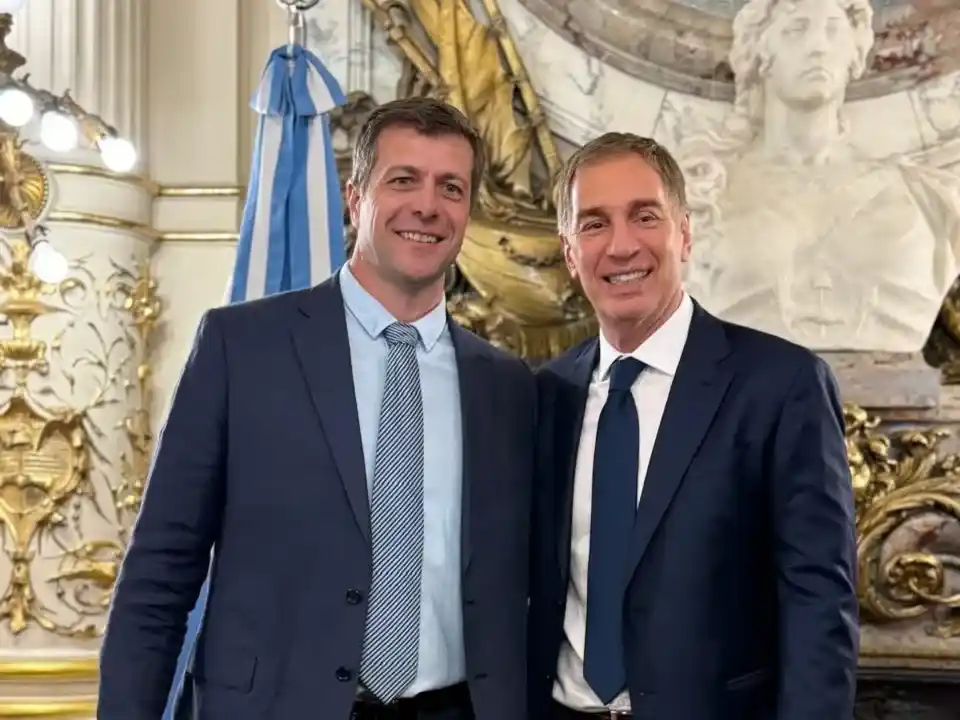 Ariel Rey participó del acto de asunción de Diego Santilli en Casa Rosada.