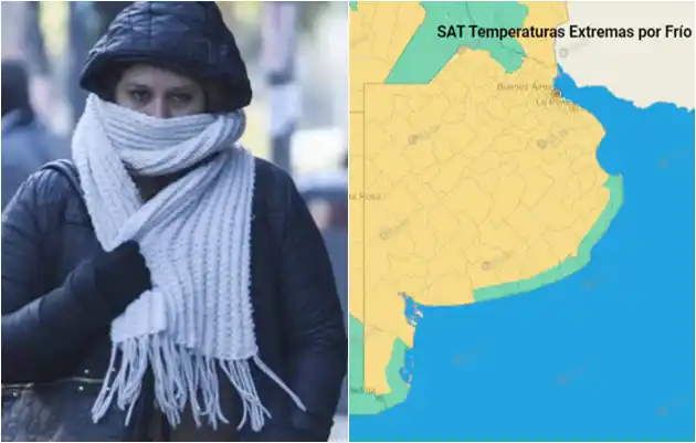 Tiempo en Provincia: Casi todo el territorio bonaerense bajo advertencia por temperaturas frías extremas