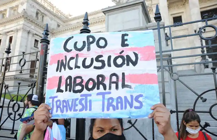 El Senado convirtió en ley el cupo laboral travesti trans