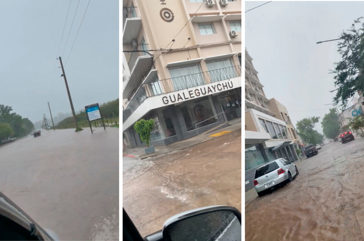 Los videos que muestran la magnitud del diluvio que cayó en la ciudad