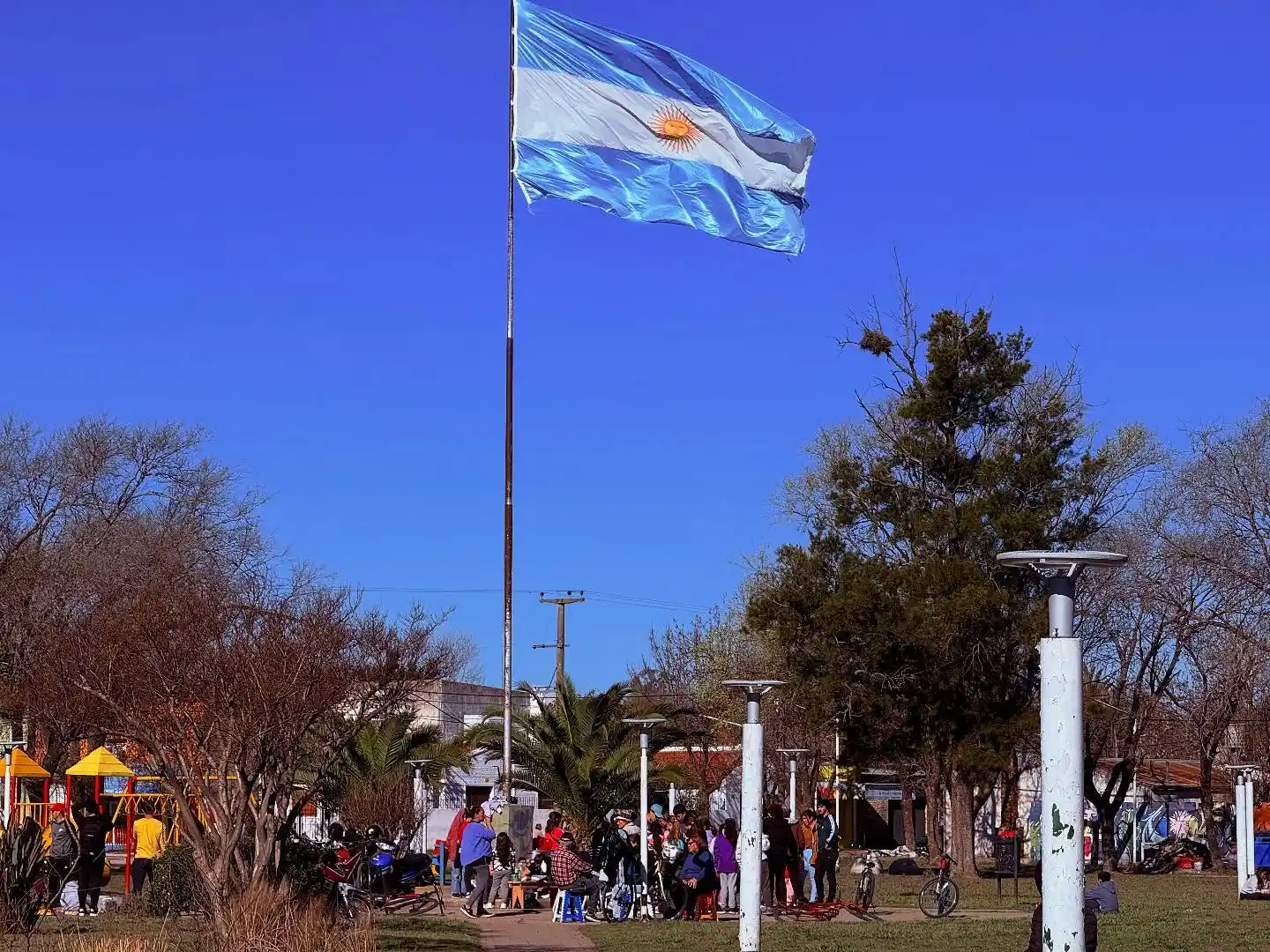 Los vecinos compartieron el sábado 6, una tarde especial tras el desastre y en medio de la reconstrucción. Foto: Comuna de María Teresa