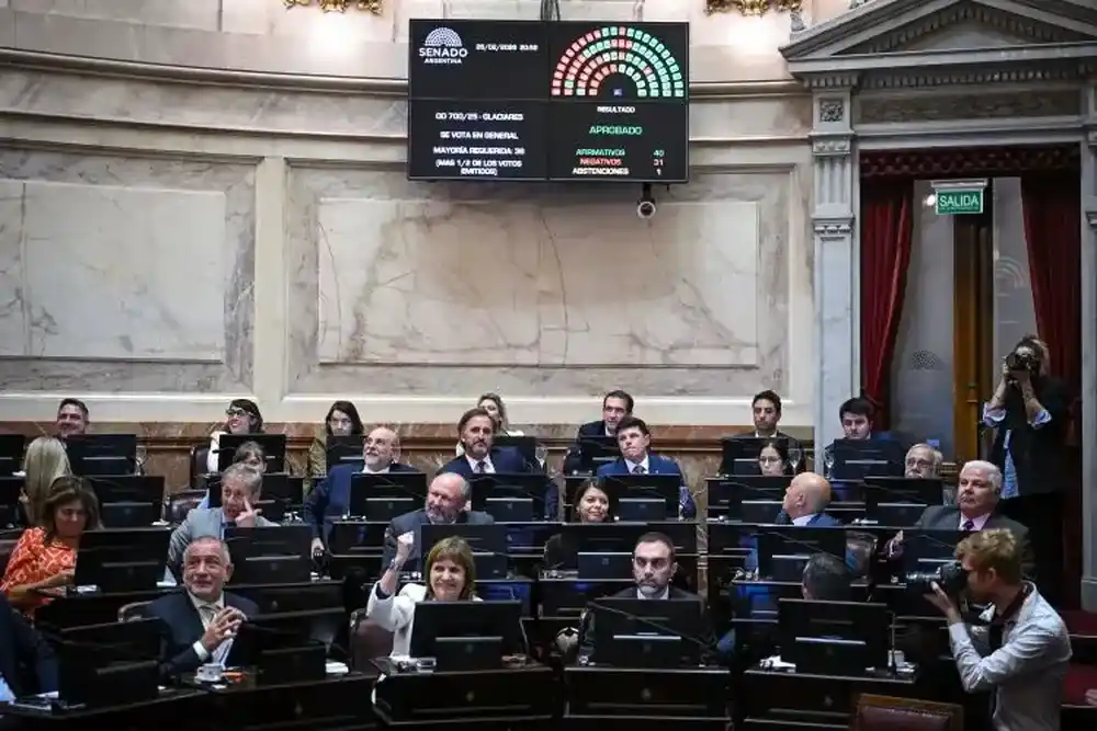 El Senado dio media sanción a la reforma de la Ley de Glaciares y el oficialismo celebró con euforia