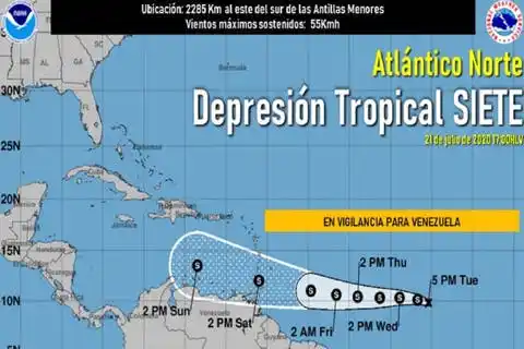 Alerta en Venezuela por depresión tropical que puede convertirse en ciclón