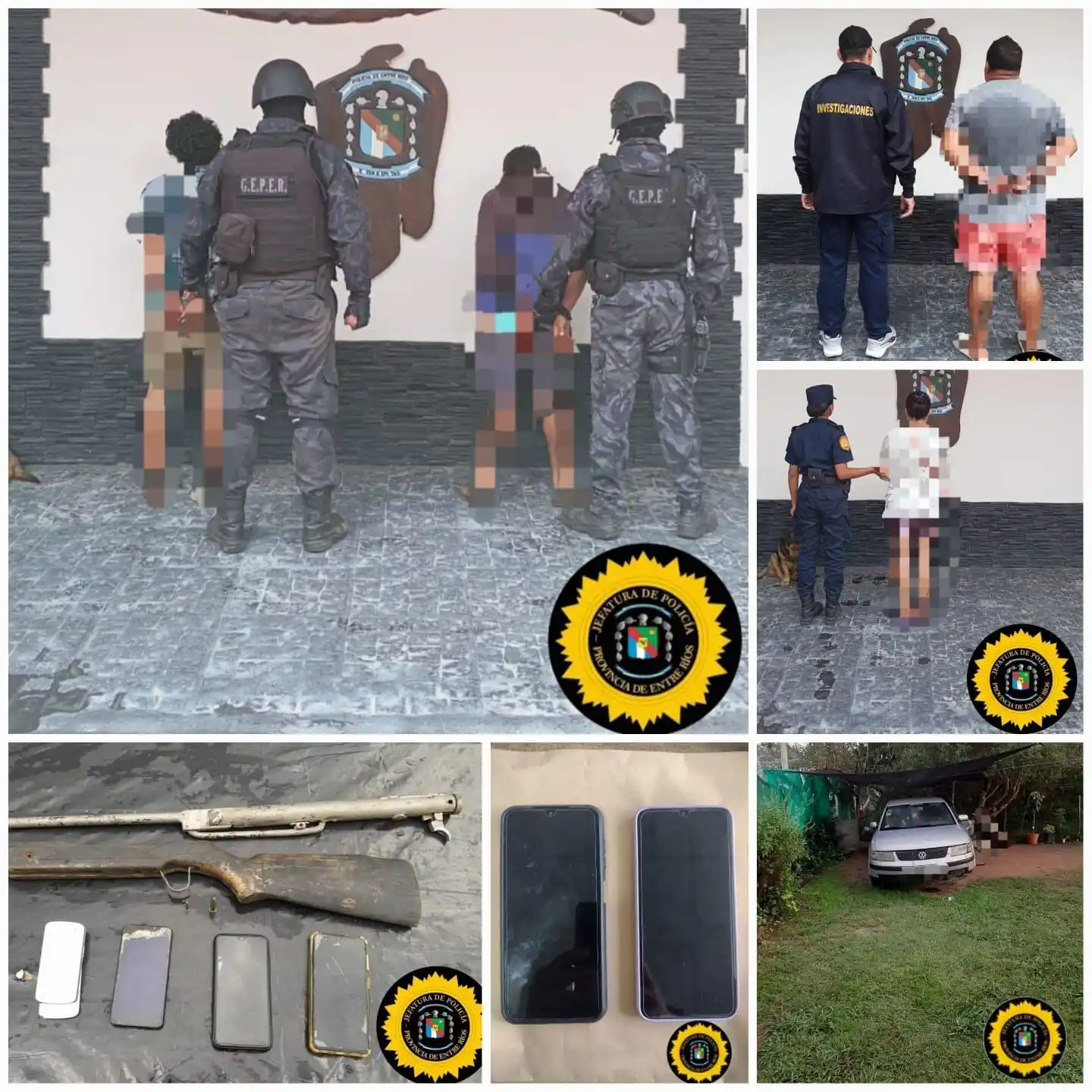 Allanamientos simultáneos en la ciudad