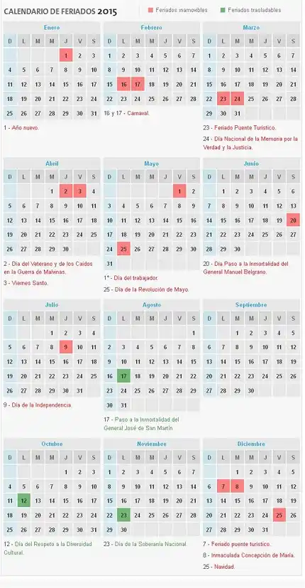 En 2015 habrá 10 fines de semanas largos 