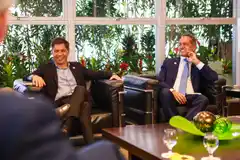 Scioli y Kicillof definieron como "muy exitosa" ronda comercial en San Pablo