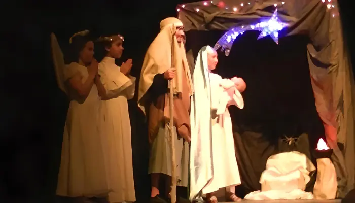 Velada de pesebre viviente en el Centro Cultural Abelardo Castillo