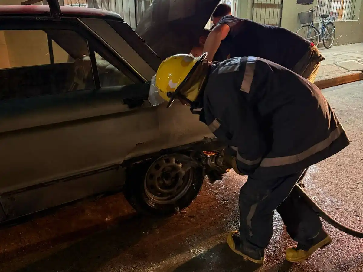 Incendio en un vehículo