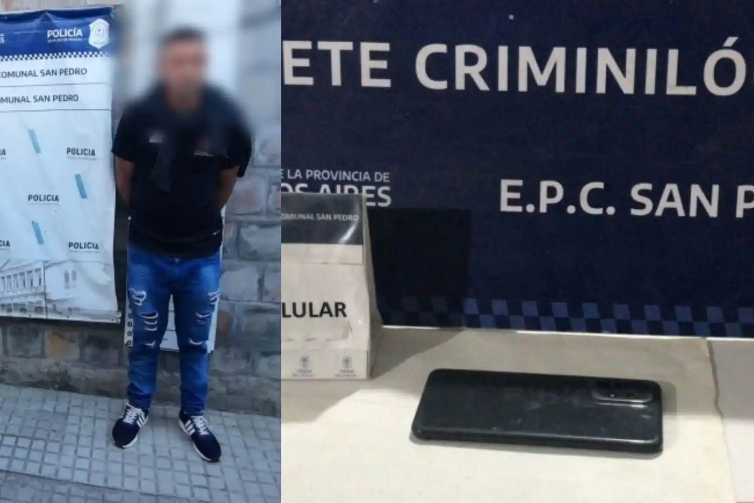 El celular fue recuperado y el detenido quedó alojado en la Comisaría.