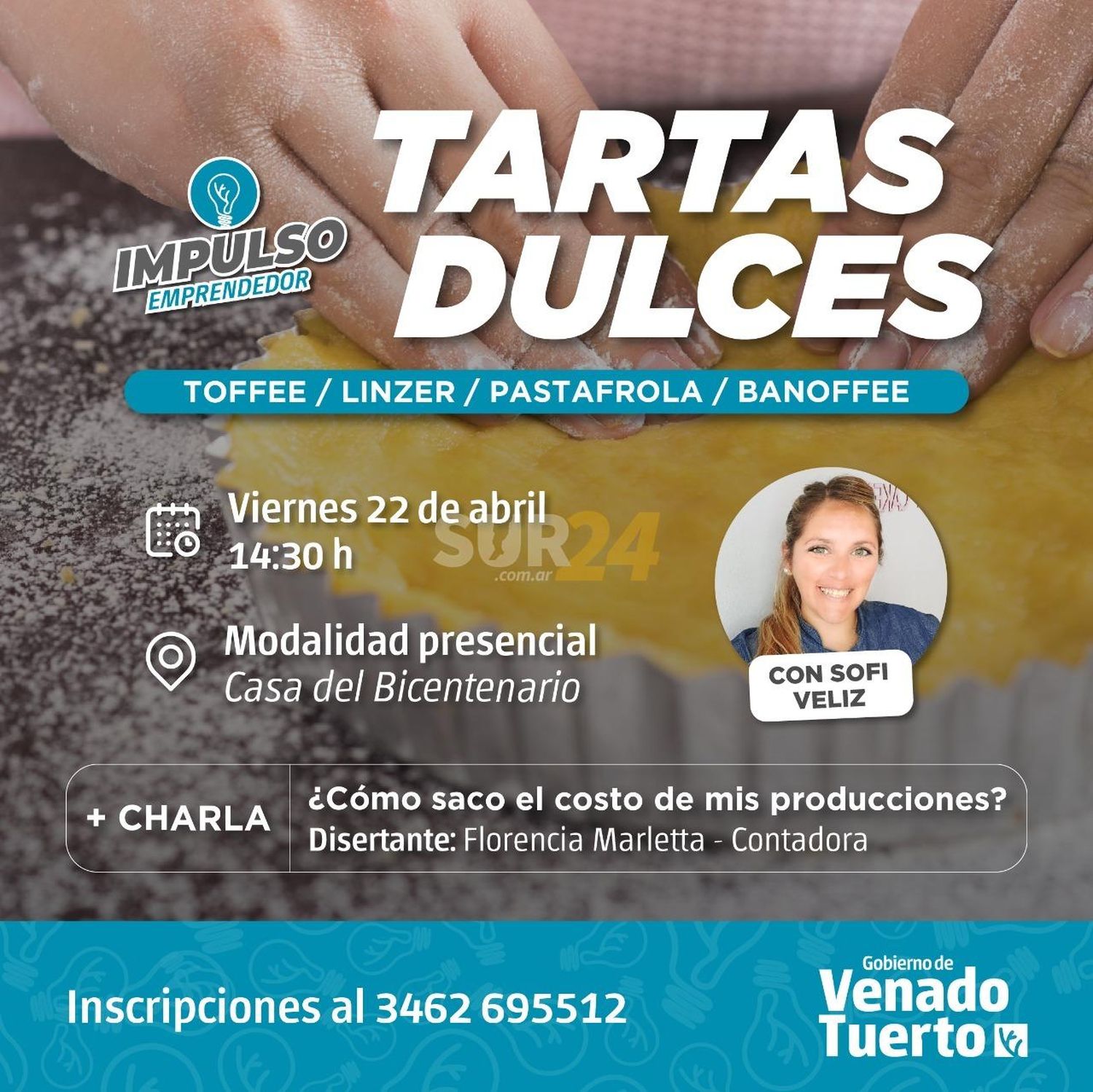 Curso para emprendedores sobre preparación de tartas dulces y cálculo de costos