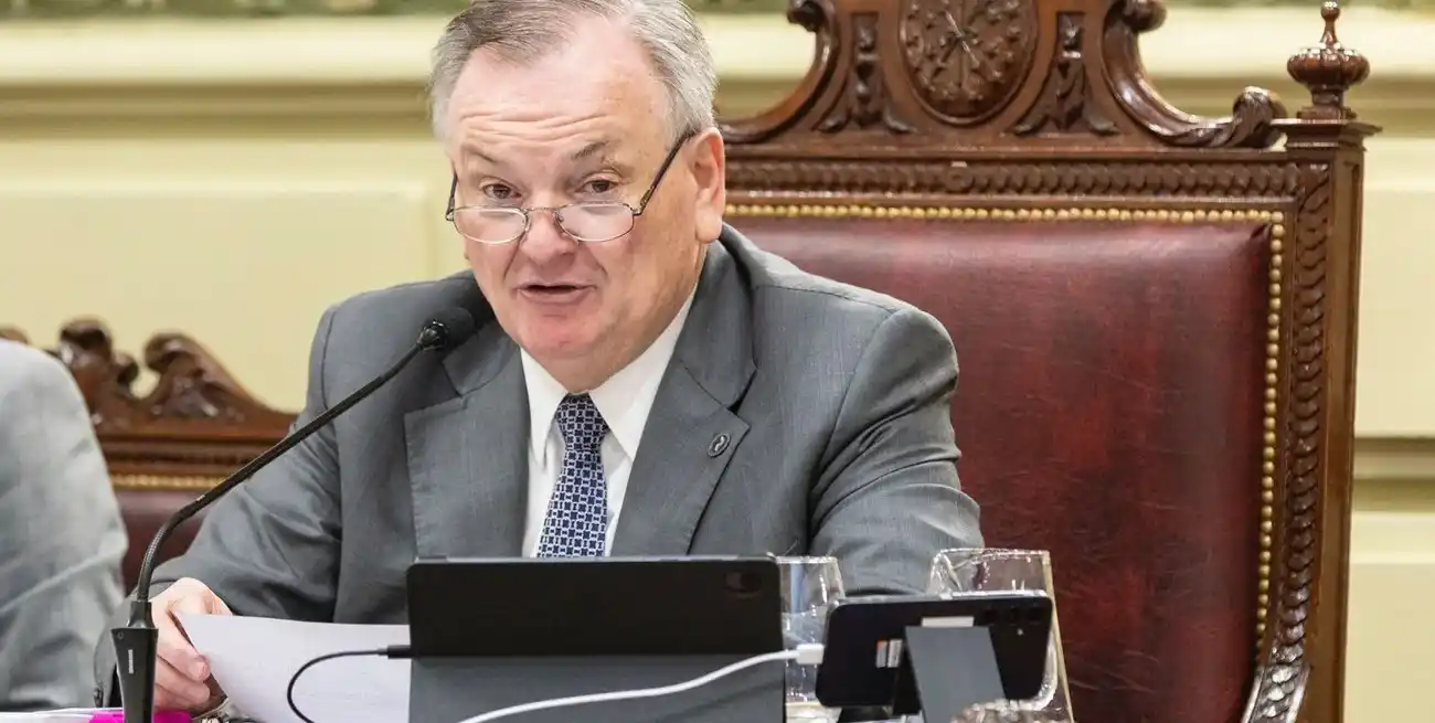 Felipe Michlig en el recinto durante su discurso final en la Convención Reformadora. Foto: Gentileza