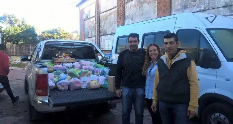 Festival del Aire:  entregaron las donaciones de alimentos