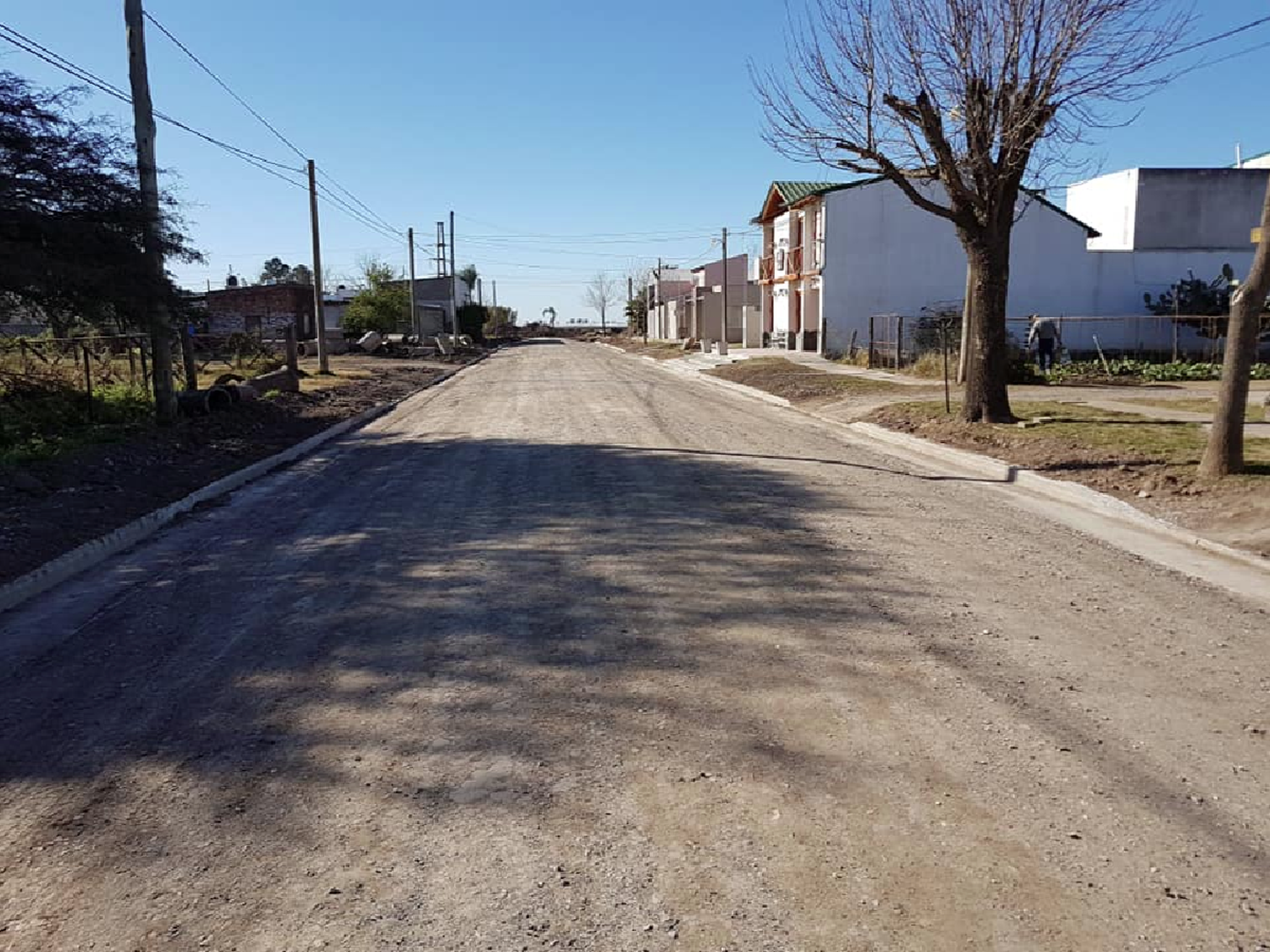 Finalizó obra de cordón cuneta en calles Cabrera y Alberdi