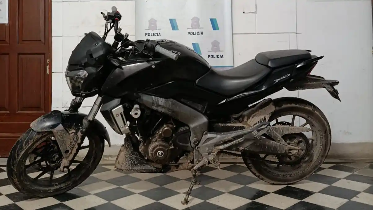 Moto recuperada en la vía pública