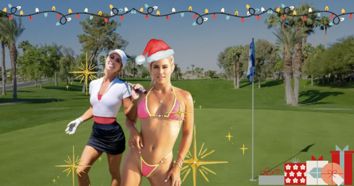 La rival de Paige Spiranac, Karin Hart, sube la temperatura en la playa con este sexy traje de Papá Noel