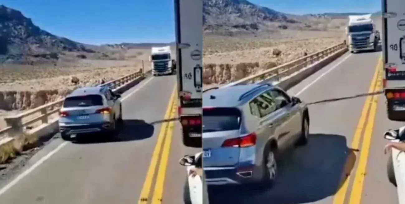 La secuencia quedó registrada por otros conductores.
