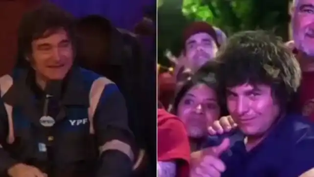 Milei se encontró con su “doble chacarero” y el momento se volvió viral